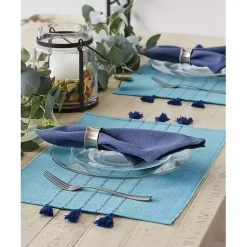 Kirklands Home Table Linens|Thera Stripe Placemats, Set of 6 Blue