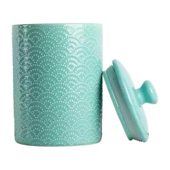 Kirklands Home Kitchen Storage|Tide Ceramic Embossed Canisters, Set of 3 Blue