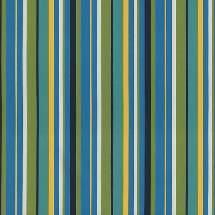 Kirklands Home Outdoor Cushions & Pillows|Blue Topanga Striped Outdoor Chair Cushion