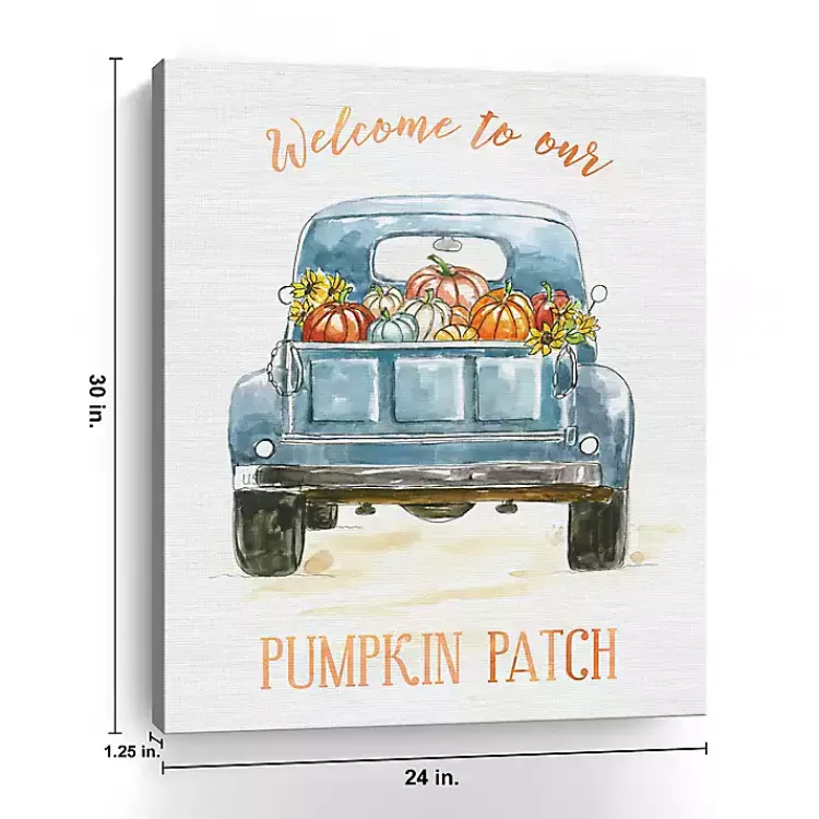 Discount Truck Pumpkin Patch Canvas Art Print Fall