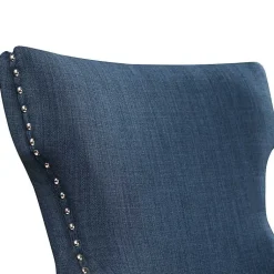 Kirklands Home Dining Chairs|Upholstered Wingback Dining Chairs, Set of 2 Blue