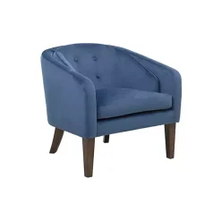 Kirklands Home Accent Chairs|Velvet Tufted Midcentury Modern Accent Chair Blue