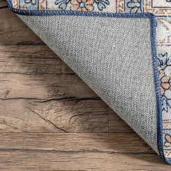 Kirklands Home Area Rugs|Vintage Floral Washable Area Rug, 5x8 Blue