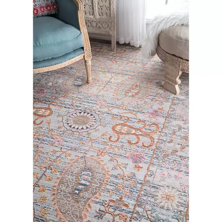 Kirklands Home Area Rugs|Blue Vintage Killian Area Rug, 5x8