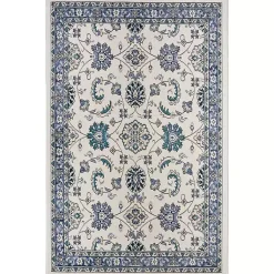 Kirklands Home Outdoor Rugs|Blue Vintage Medallion Indoor/Outdoor Rug, 4x6
