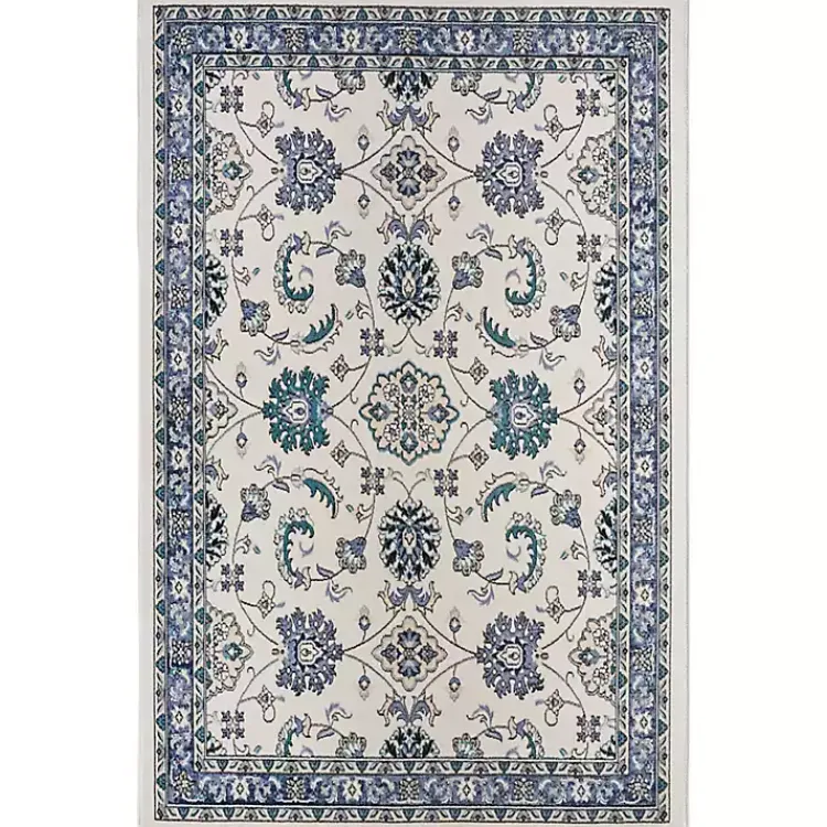 Kirklands Home Outdoor Rugs|Blue Vintage Medallion Indoor/Outdoor Rug, 4x6