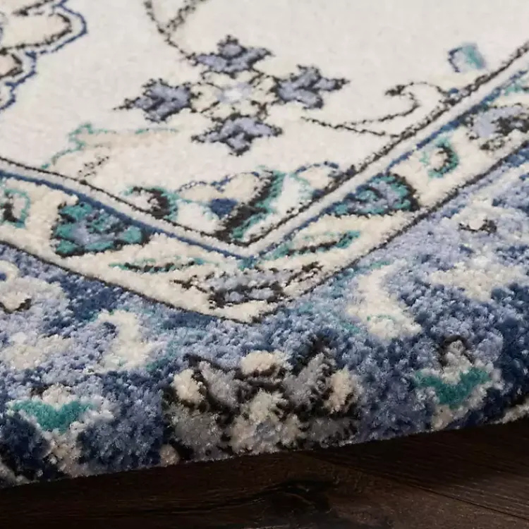 Kirklands Home Outdoor Rugs|Blue Vintage Medallion Indoor/Outdoor Rug, 4x6