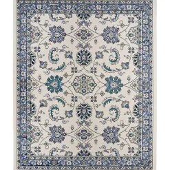 Kirklands Home Outdoor Rugs|Blue Vintage Medallion Indoor/Outdoor Rug, 8x10