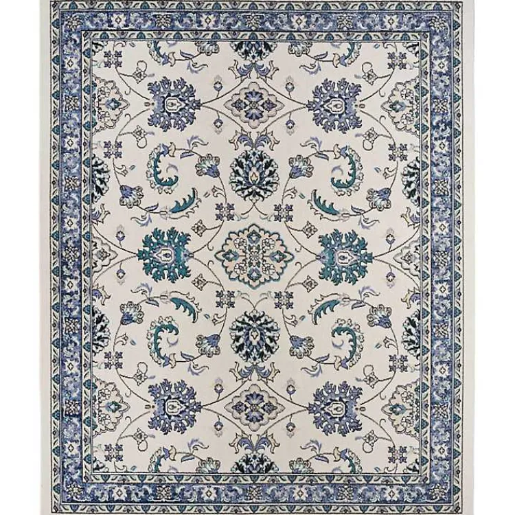 Kirklands Home Outdoor Rugs|Blue Vintage Medallion Indoor/Outdoor Rug, 8x10