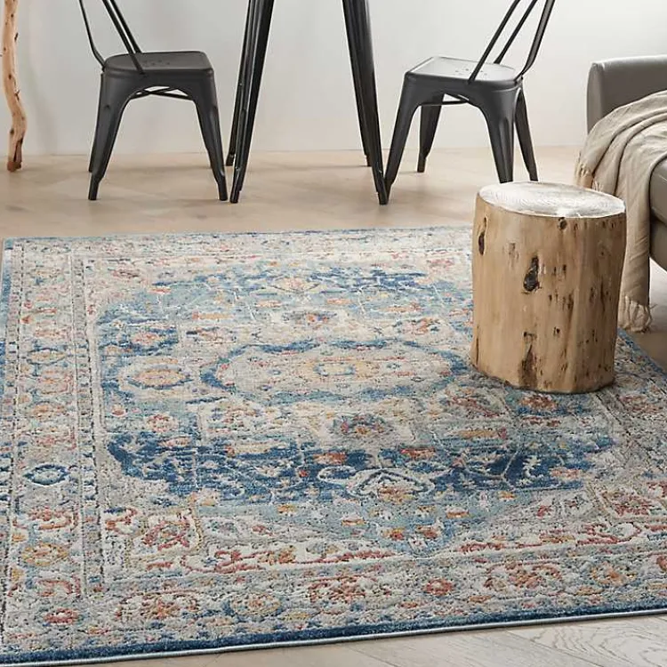 Kirklands Home Area Rugs|Vintage Raj Area Rug, 3x5 Blue