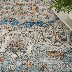 Kirklands Home Area Rugs|Vintage Raj Area Rug, 5x7 Blue