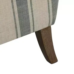Kirklands Home Accent Chairs|Blue White Carved Slope Stripe Accent Chair
