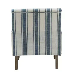 Kirklands Home Accent Chairs|Blue White Stripe Upholstered Accent Chair