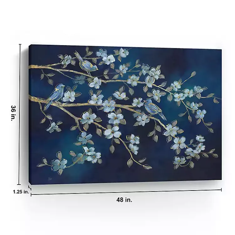 Kirklands Home Canvas Art|bird Conference Giclee Canvas Print, 48x36 in. Blue