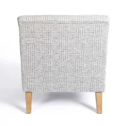 Kirklands Home Accent Chairs|Blue-Grey Houndstooth 2-pc. Chair and Ottoman Set