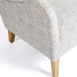 Kirklands Home Accent Chairs|Blue-Grey Houndstooth 2-pc. Chair and Ottoman Set