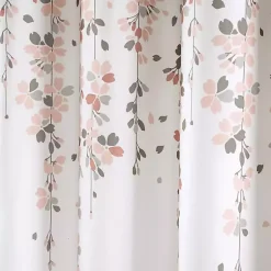 Kirklands Home Shower Curtains|Blush and Gray Weeping Flower Shower Curtain Pink