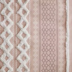 Kirklands Home Curtains & Drapes|Blush Chenille Stripe Curtain Panel, 84 in. Pink