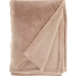 Blush Faux Sheared Mink Throw Blankets & Throws