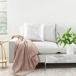 Blush Faux Sheared Mink Throw Blankets & Throws