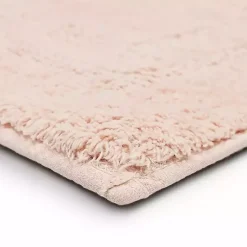 Kirklands Home Bathroom Rugs|Blush Reversible Cotton Bath Mat, 34 in. Pink