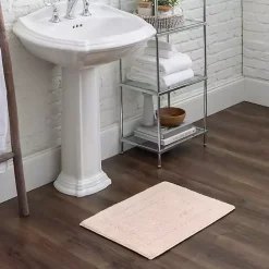 Kirklands Home Bathroom Rugs|Blush Reversible Cotton Bath Mat, 34 in. Pink