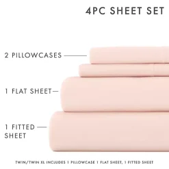 Kirklands Home Bed Sheets|Blush Ultra Soft 3-pc. Twin XL Sheet Set Pink