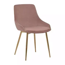 Kirklands Home Dining Chairs|Blush Velvet Heidi Dining Chair Pink