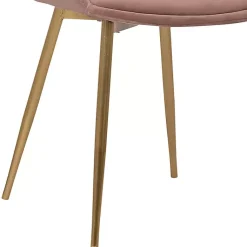 Kirklands Home Dining Chairs|Blush Velvet Heidi Dining Chair Pink
