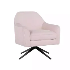 Kirklands Home Accent Chairs|Blush Velvet Swivel Accent Chair Pink