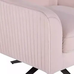 Kirklands Home Accent Chairs|Blush Velvet Swivel Accent Chair Pink