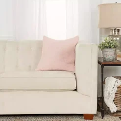 Online Blush Woven Nubby Pillow Pillows