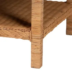 Kirklands Home Coffee Tables|Bohemian Braided Rat Coffee Table Tan