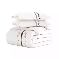 Kirklands Home Duvets|Bohemian Stripe 2-pc. Twin Duvet Cover Set White