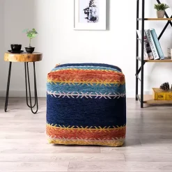 Sale Boho Turkish Stripe Ultra-Soft Pouf Poufs & Floor Cushions