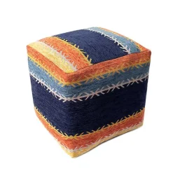 Sale Boho Turkish Stripe Ultra-Soft Pouf Poufs & Floor Cushions