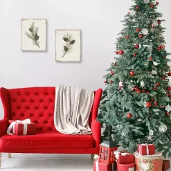 Sale Botanical Pine Spruce Canvas Art Prints, Set of 2 Christmas Art & Wall Decor