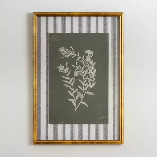 Kirklands Home Framed Art|Botanical Stripes II Framed Art Print