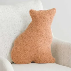 Outlet Boucle Leopard Shaped Accent Pillow Pillows