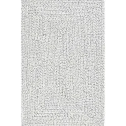 Kirklands Home Outdoor Rugs|Braided Leah Indoor/Outdoor Area Rug, 7x9 Gray