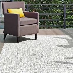 Kirklands Home Outdoor Rugs|Braided Leah Indoor/Outdoor Area Rug, 7x9 Gray