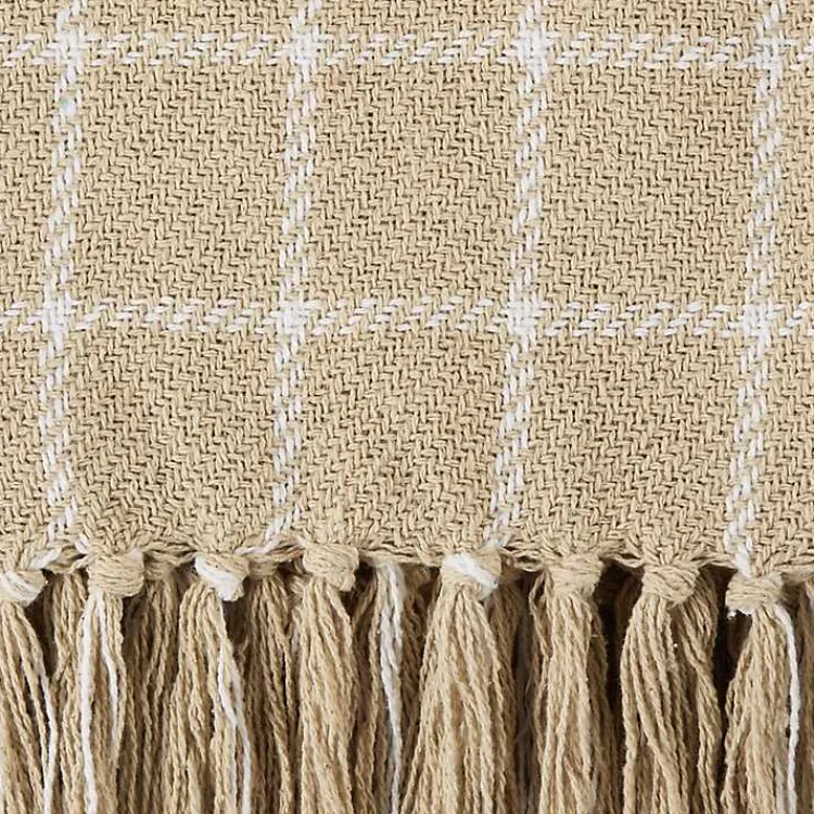 New Brandy Plaid Fringed Throw Blankets & Throws