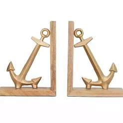 Online Brass Anchor Bookends, Set of 2 Decorative Accents
