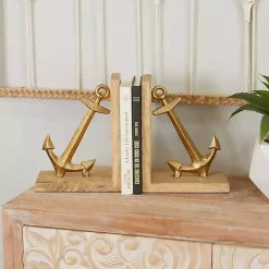 Online Brass Anchor Bookends, Set of 2 Decorative Accents