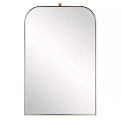 Kirklands Home Decorative Mirrors|Brass Cassidy Arch Wall Mirror