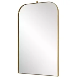 Kirklands Home Decorative Mirrors|Brass Cassidy Arch Wall Mirror