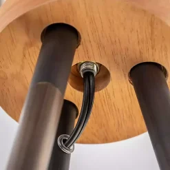 Kirklands Home Floor Lamps|Brass Metal Tripod Floor Lamp White