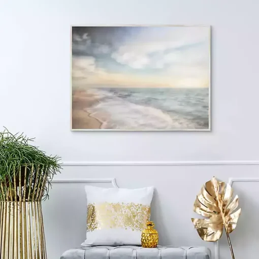 Kirklands Home Framed Art|Breathe Out Beach Framed Canvas Art Print