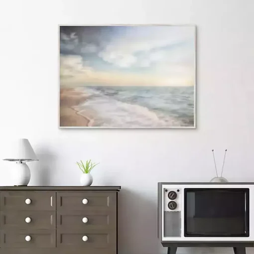 Kirklands Home Framed Art|Breathe Out Beach Framed Canvas Art Print