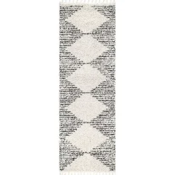 Kirklands Home Accent Rugs|Bria Moroccan Diamond Tassel Runner